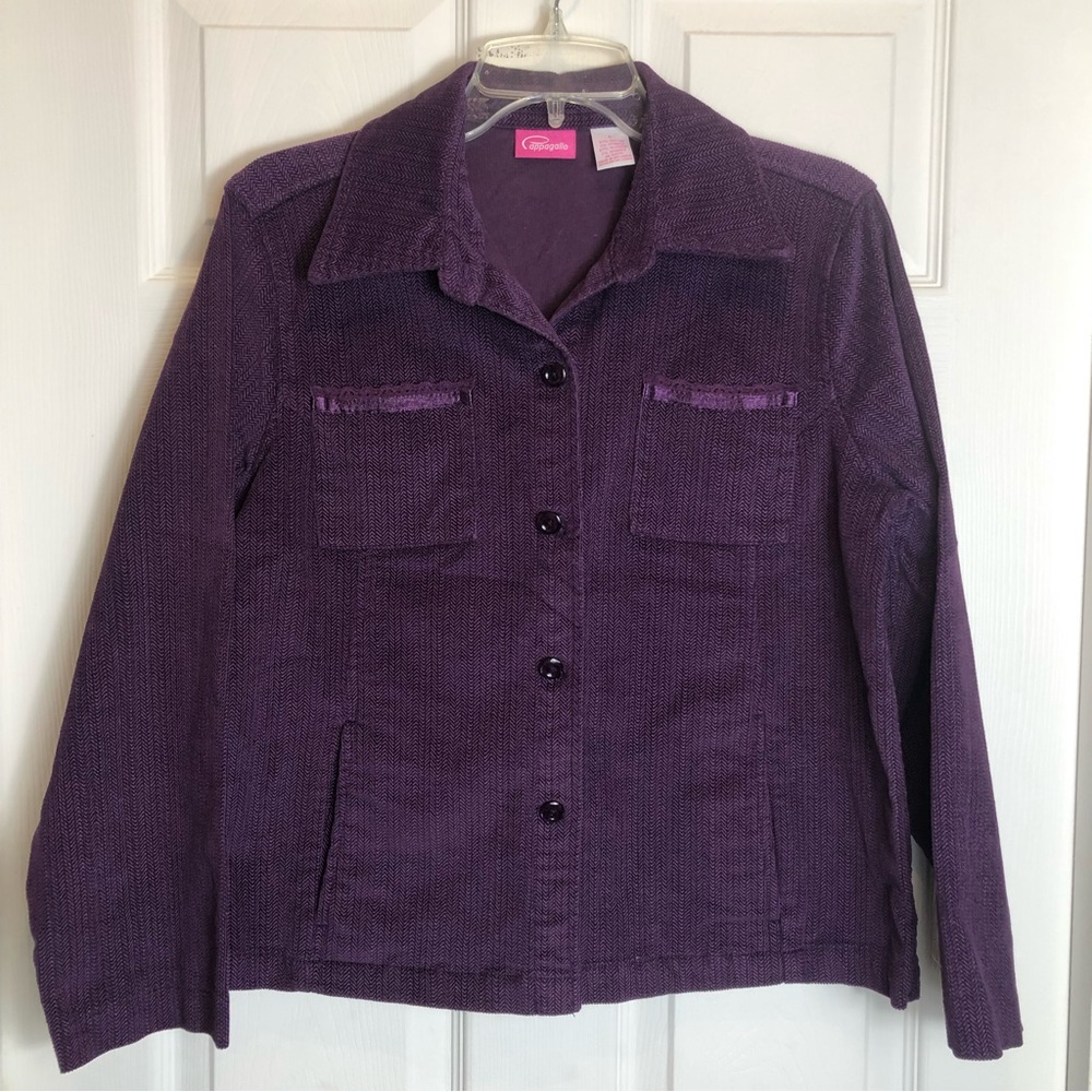 Pappagallo Button Down Jacket With Front Pockets … - image 1